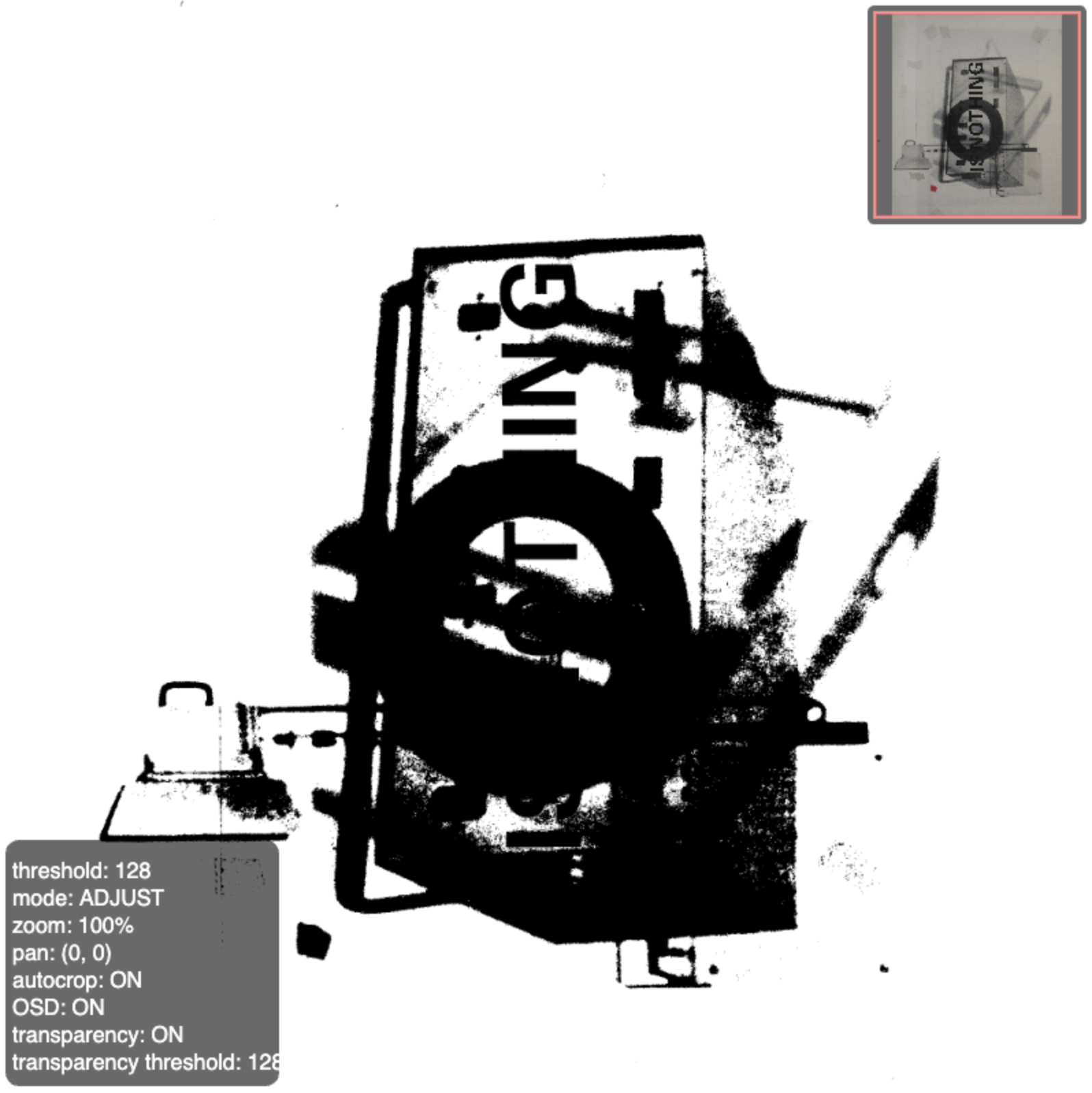 screenshot of monochromifier with infobox and original-image inset